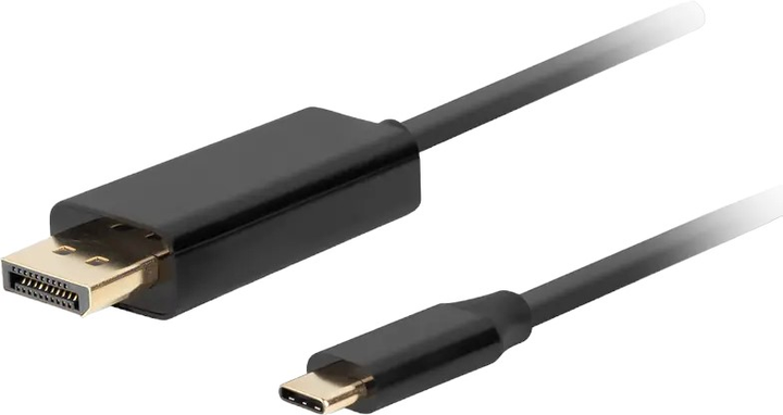 Kabel Lanberg USB-C do DisplayPort 4 K / 60 Hz 1.8 m Czarny (CA-CMDP-10CU-0018-BK) - obraz 1