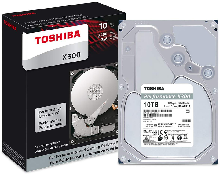 Dysk twardy Toshiba High-Performance X300 10TB 7200rpm 256MB HDWR11AUZSVA 3.5" SATA III (4547808810678) - obraz 5