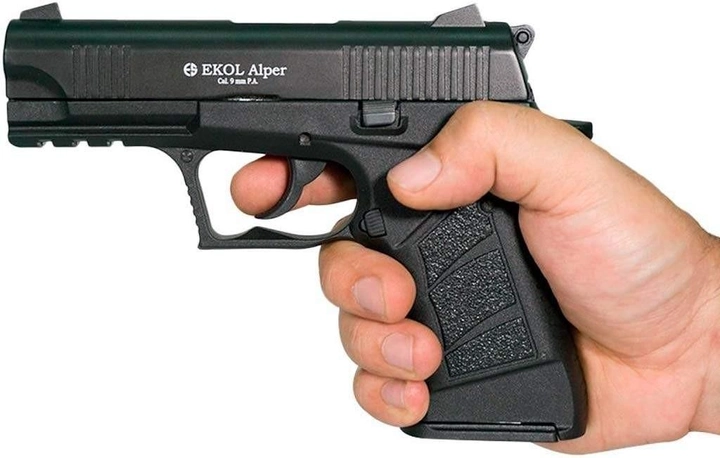 Стартовый шумовой пистолет Ekol Alper Black (9 mm) - изображение 2