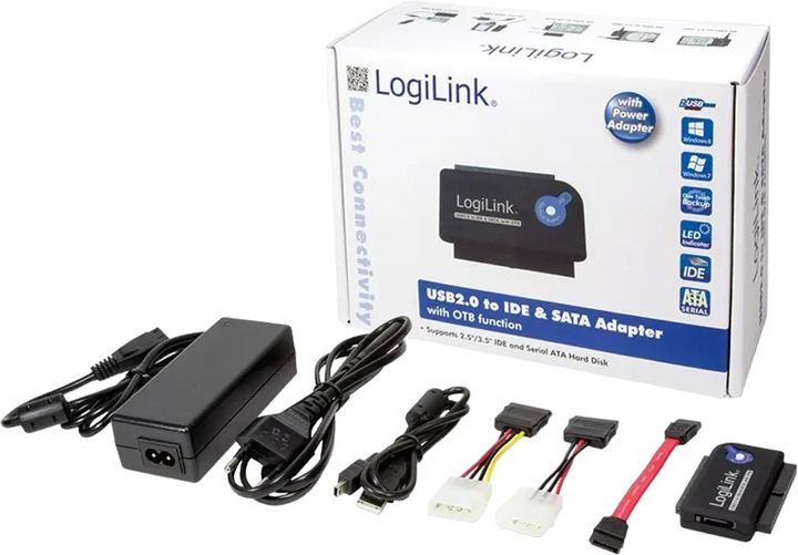 Адаптер Logilink USB 2.0 нa IDE і SATA 2.5" / 3.5" Black (AU0006C) - изображение 2