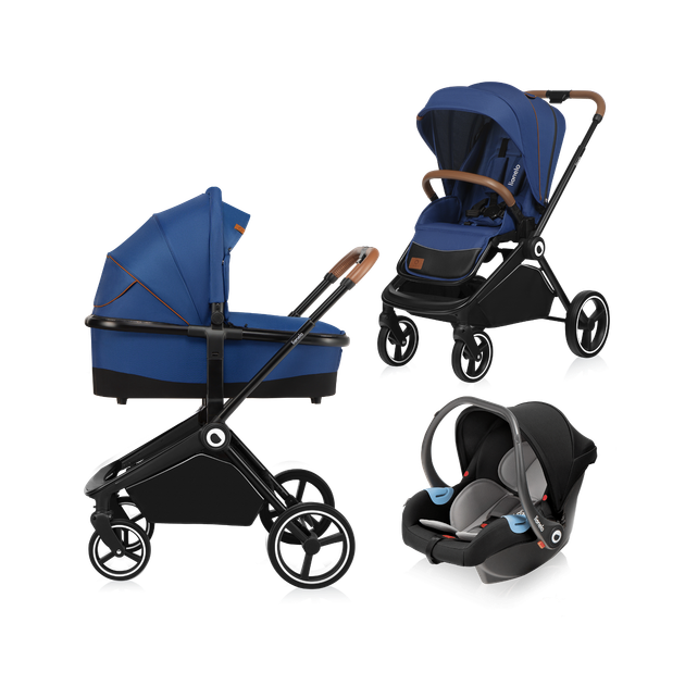 Универсальная коляска 3 в 1 Lionelo MIKA 3IN1 BLUE NAVY - Фото 2 Универсальная коляска 3 в 1 Lionelo MIKA 3IN1 BLUE NAVY - изображение 2