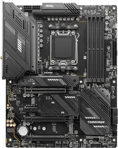 Материнська плата MSI MAG X670E TOMAHAWK Wi-Fi (sAM5, AMD X670, PCI-Ex16) - зображення 1