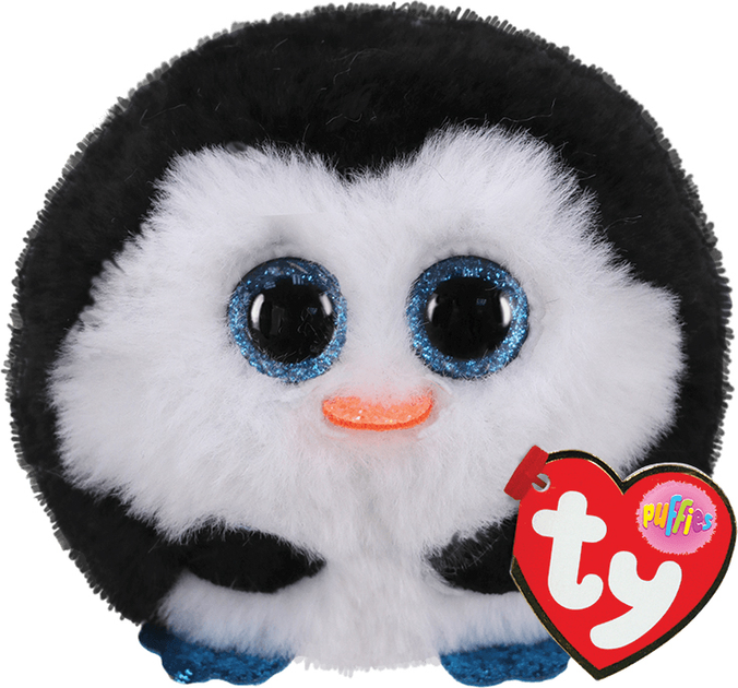 Zabawka miękka TY Puffies Pingwin Waddles 9 cm (8421425105) - obraz 1