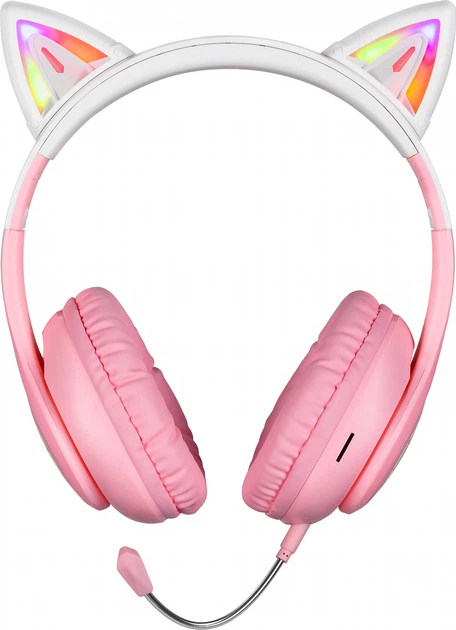 Навушники Defender FreeMotion B505 Pink LED Bluetooth (4745090822847) - зображення 3