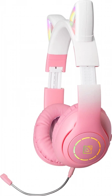 Навушники Defender FreeMotion B505 Pink LED Bluetooth (4745090822847) - зображення 5