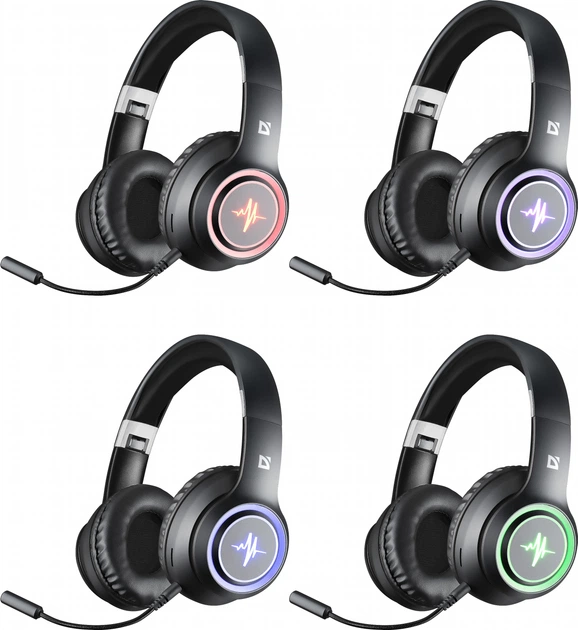 Słuchawki Defender FreeMotion B571 Black LED Bluetooth (4745090822472) - obraz 2
