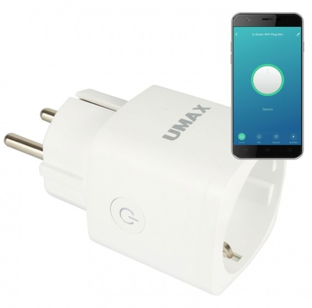 Розумна розетка Umax U-Smart Wifi Plug Mini (8595142717555) - зображення 1