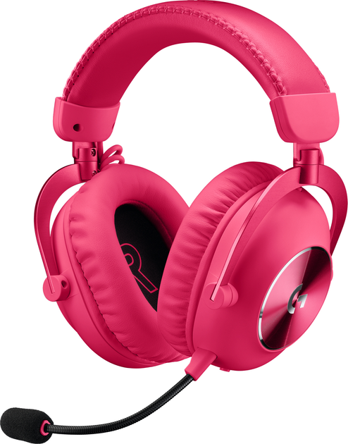 Акція на Навушники Logitech G Pro X 2 Lightspeed Wireless Magenta (981-001275) від Rozetka