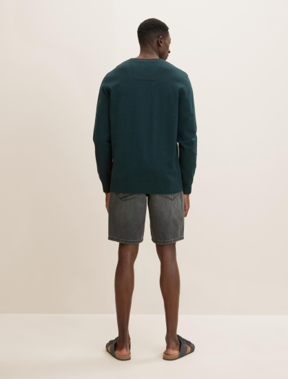 Джемпер Tom Tailor BASIC CREW NECK SWEATER XXXL Зелений 1027299-13159 - Фото 2 Джемпер Tom Tailor BASIC CREW NECK SWEATER XXXL Зелений 1027299-13159 - зображення 2
