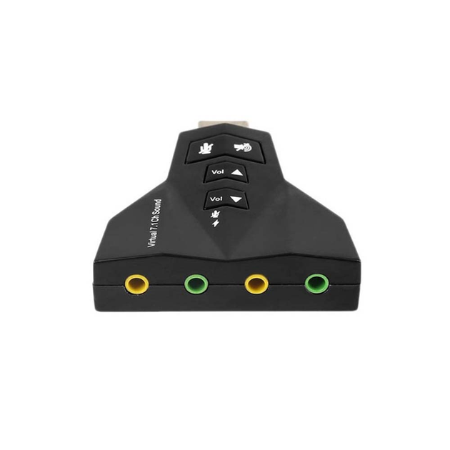 Внешняя звуковая карта UKC USB+4AUX Virtual 7.1 Ch Sound Пластик Черный ...