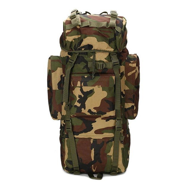 Рюкзак тактичний AOKALI Outdoor A21 Camouflage Green армійська сумка 65L - зображення 2