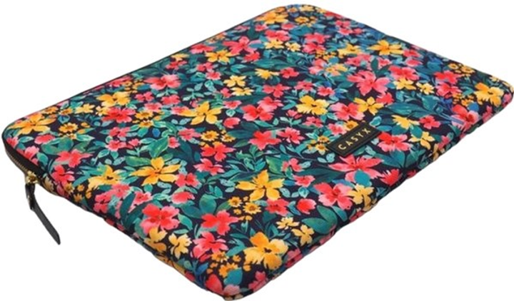 Etui na laptop Casyx dla MacBook 13/14" Canvas Flowers Dark (SLVS-000023) - obraz 2