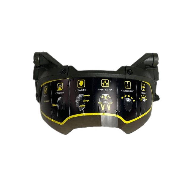 Защитные флип-очки  VULPO к шлему черные - изображение 2