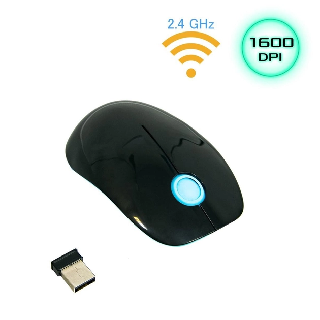Мышь беспроводная Wireless Mouse G-217 чёрно-синий - Фото 3 Мышь беспроводная Wireless Mouse G-217 чёрно-синий - изображение 3