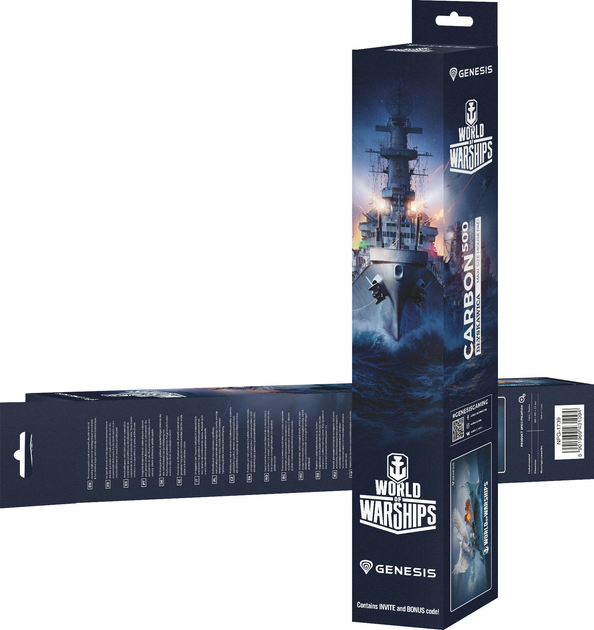 Podkładka gamingowa Genesis Carbon 500 Maxi World of Warships Lightning Multicolor (NPG-1739) - obraz 5
