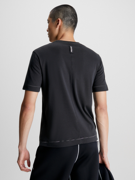 Koszulka męska basic Calvin Klein 00GMF3K133-BAE S Czarna (8720108331869) - obraz 2