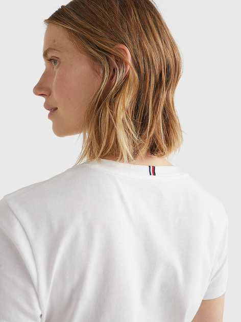 Koszulka damska bawełniana Tommy Hilfiger WW0WW24969-100 XS Biała (8719857906879) - obraz 5
