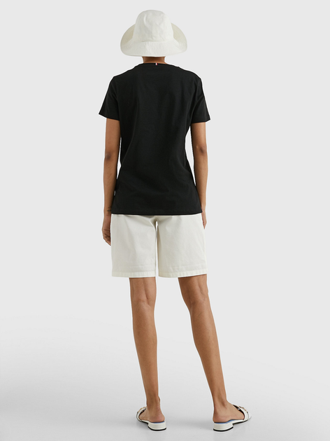 Koszulka damska bawełniana Tommy Hilfiger WW0WW24967-017 S Czarna (8719857908828) - obraz 3