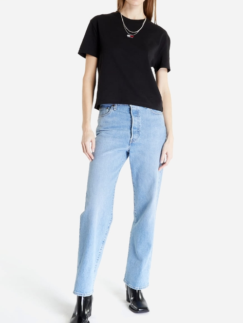 Футболка жіноча Tommy Jeans DW0DW15640-BDS S Чорна (8720643290324) - зображення 3