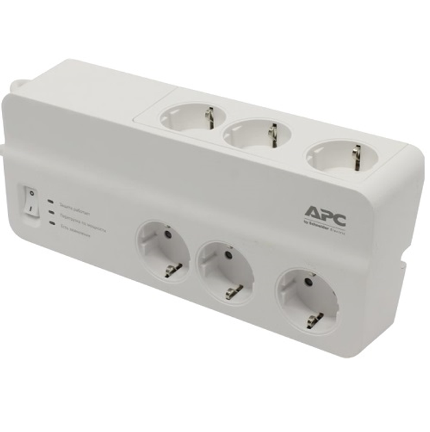 Сетевой фильтр APC PM6-RS Essential SurgeArrest 6 розеток 2м 10А 2300Вт ...