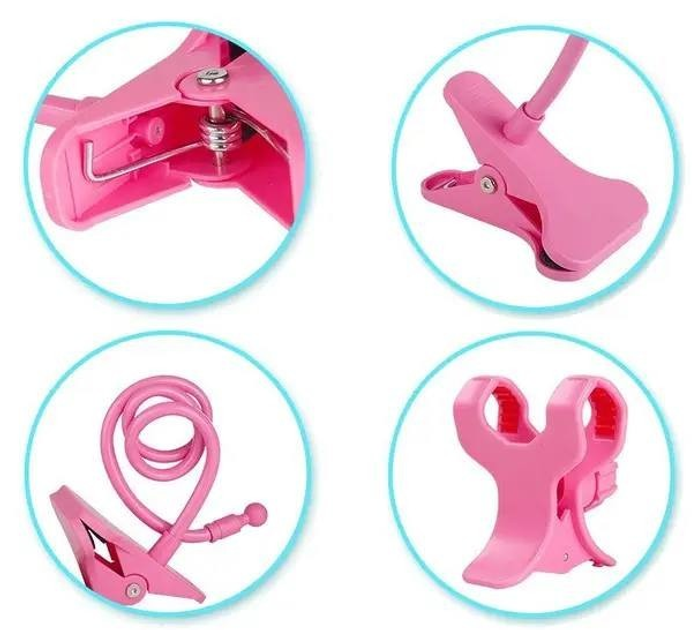 Тримач для телефону гнучкий із прищіпкою для смартфона Рожевий – фото ...