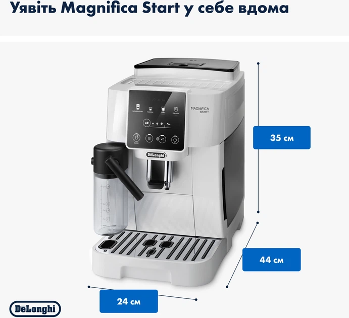 Кофемашина DELONGHI Magnifica Start ECAM220.61.W – фото, отзывы