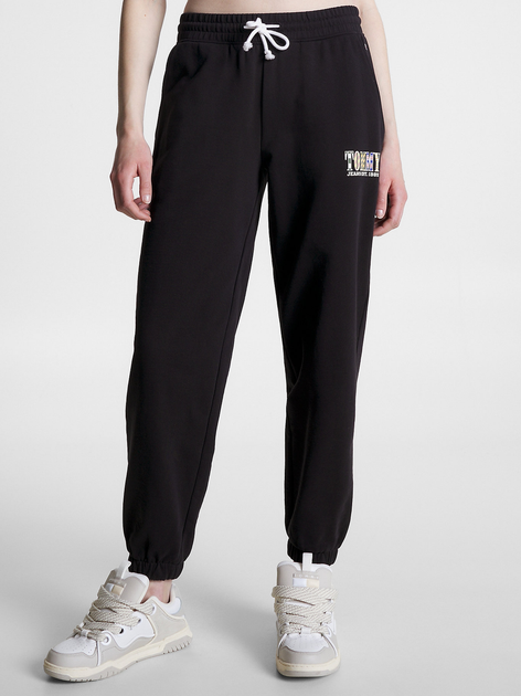 Спортивні штани жіночі Tommy Jeans DW0DW15861-BDS XS Чорні (8720644541234) - зображення 1