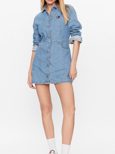 Плаття-сорочка жіноче Tommy Jeans DW0DW15892-1A4 S Синє (8720644551219) - зображення 3