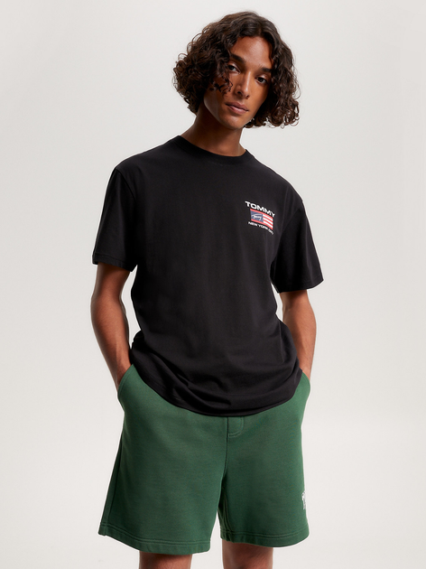 Koszulka męska luźna Tommy Jeans DM0DM16849-BDS XL Czarna (8720644572405) - obraz 1
