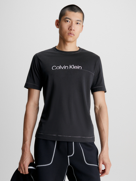 Акція на Футболка чоловіча Calvin Klein 00GMF3K133-BAE S Чорна від Rozetka