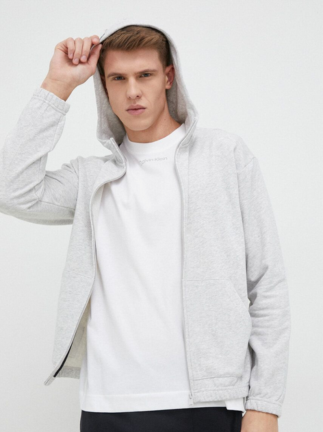 Bluza męska rozpinana streetwear z kapturem Calvin Klein 00GMS3J401 M Szara (8720108894562) - obraz 1