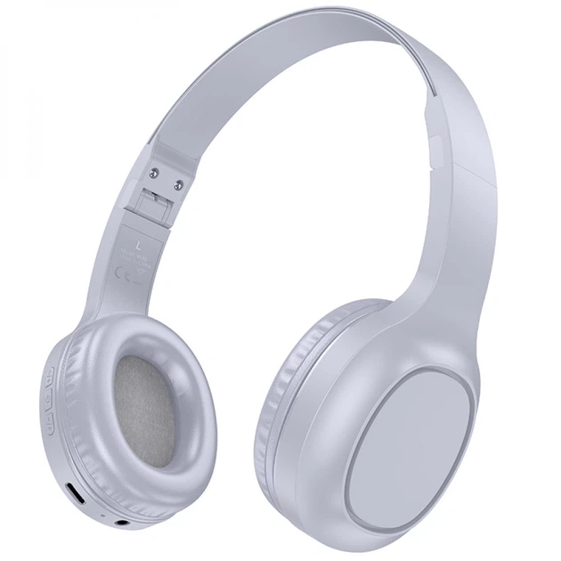 Беспроводные Bluetooth наушники Hoco W46 (Bluetooth 5.3 , Накладные наушники, AUX, складные наушники) - Серый - Фото 1 Беспроводные Bluetooth наушники Hoco W46 (Bluetooth 5.3 , Накладные наушники, AUX, складные наушники) - Серый - изображение 1