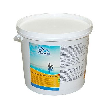 Хлор длительный Chemochlor-T-Großtabletten (таб.200г) 5 кг- таблетки для длительного обеззараживания - изображение 2