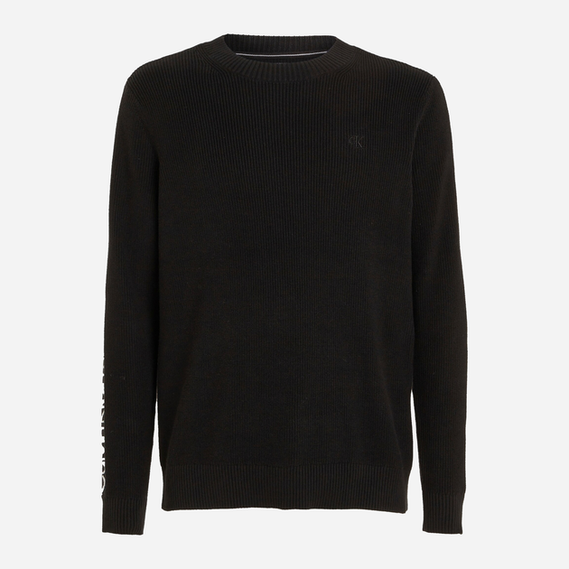 Sweter męski bawełniany Calvin Klein Jeans J323808-BEH L Czarny (8720108059060) - obraz 4
