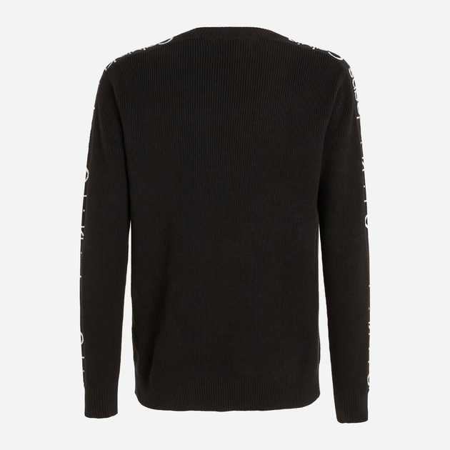 Sweter męski bawełniany Calvin Klein Jeans J323808-BEH L Czarny (8720108059060) - obraz 5