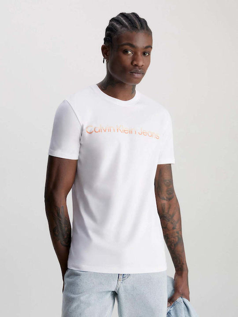 Koszulka męska Calvin Klein Jeans J322511 M Biała (8720108054614) - obraz 1
