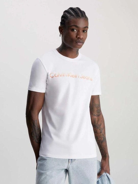 Koszulka męska Calvin Klein Jeans J322511 L Biała (8720108054928) - obraz 1