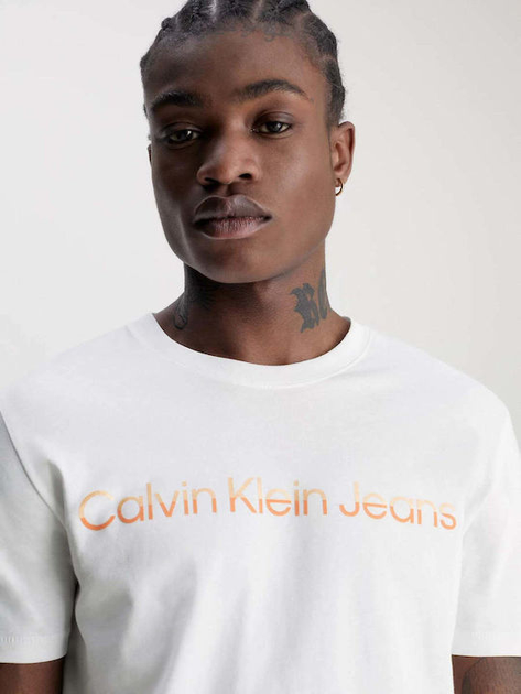 Футболка чоловіча Calvin Klein Jeans J322511-YAF L Біла (8720108054928) - зображення 4