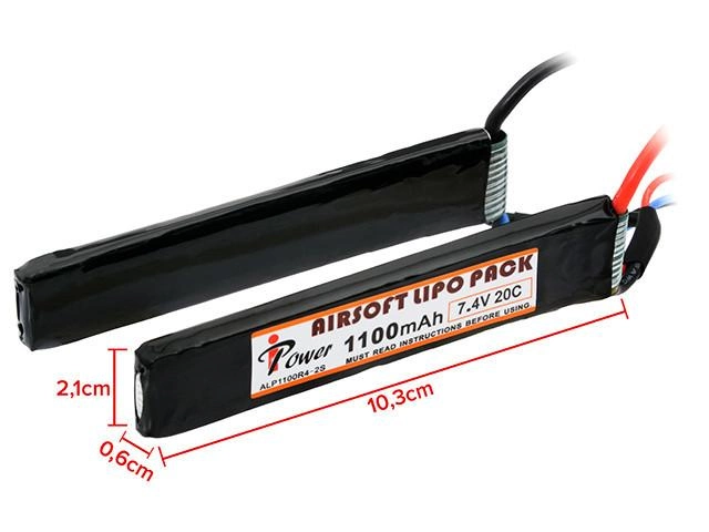 Аккумулятор Li-Po 1100mAh 7,4V 20C - Deans [IPower] (для страйкбола) - изображение 2