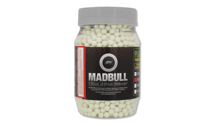 Страйкбольные шарики MADBULL GREEN TRACER MADBULL Eco Friendly PLA BIO 0.25g 2000шт 0,5kg - изображение 2