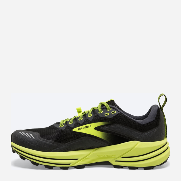 Buty do biegania męskie Brooks Cascadia 16 1103761D-029 45 (11US) 29 cm Czarne z jasnozielonym (190340972263) - obraz 4
