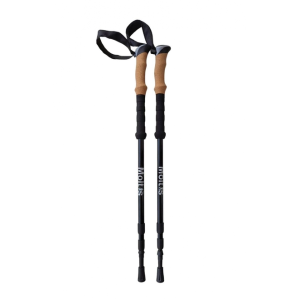 Набор палок для треккинговой ходьбы Moltis Relax 140 Antishock Black Original + чехол + 4 типа наконечников, телескопические палки с регулировкой длины для скандинавской ходьбы - Фото 4 Набор палок для треккинговой ходьбы Moltis Relax 140 Antishock Black Original + чехол + 4 типа наконечников, телескопические палки с регулировкой длины для скандинавской ходьбы - изображение 4