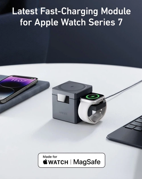 Зарядное устройство Anker 3-in-1 Cube with MagSafe для iPhone 17