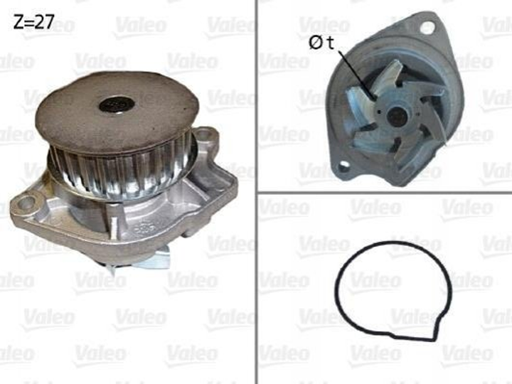 Водяной насос Valeo 506576 Seat Cordoba, Ibiza, Toledo, Leon; Skoda Octavia, Roomster, Fabia; Volkswagen Golf, Polo, Caddy, Bora; Audi A2 036121005B, 036121005E, 036121005EX - изображение 1