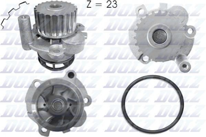 Водяний насос DOLZ A212 Volkswagen Passat, Scirocco, Golf, EOS, Jetta, Polo; Ауді A3, A5, A4, A6, A1, TT; Seat Leon, Exeo; Skoda Superb 06F121011, 06F121011X, 06A121011R - зображення 1