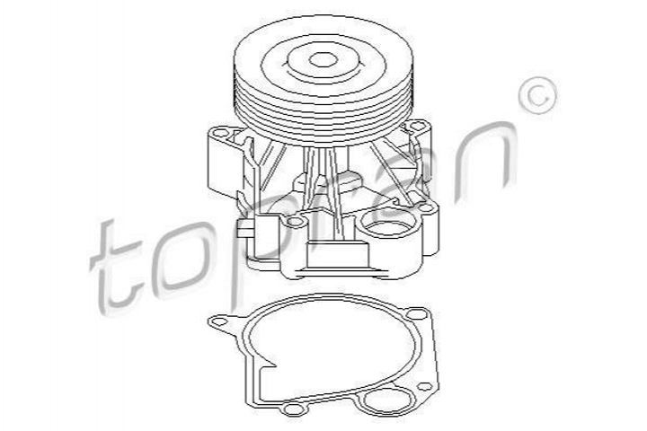 Водяний насос TOPRAN/HANS PRIES 500310 BMW 3 Series 0393731, 11512246961, 11512247552 - зображення 1