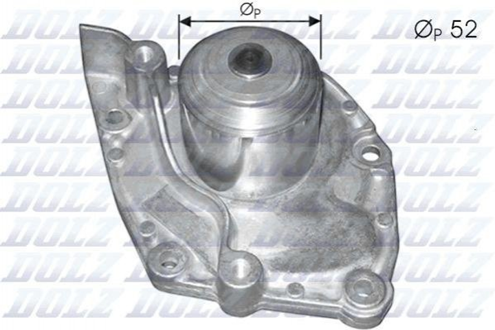 Водяний насос DOLZ R229 Nissan Primera; Renault Megane, Laguna, Scenic, Grand Scenic; Suzuki Grand Vitara 1741067JG0, 1741067JGO, 21010AW300 - зображення 1