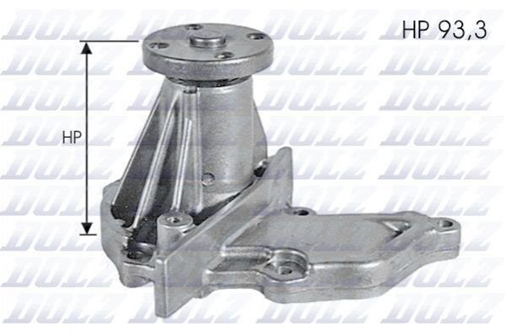 Водяний насос DOLZ F133 Mazda 2; Ford Focus, Fiesta, Fusion, C-Max; Volvo S40, V50; Honda Civic 1007714, 1020538, 1077539 - зображення 1