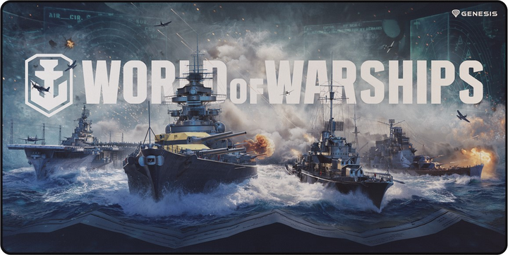 Podkładka gamingowa Genesis Carbon 500 Maxi World of Warships Armada Black (NPG-1737) - obraz 1