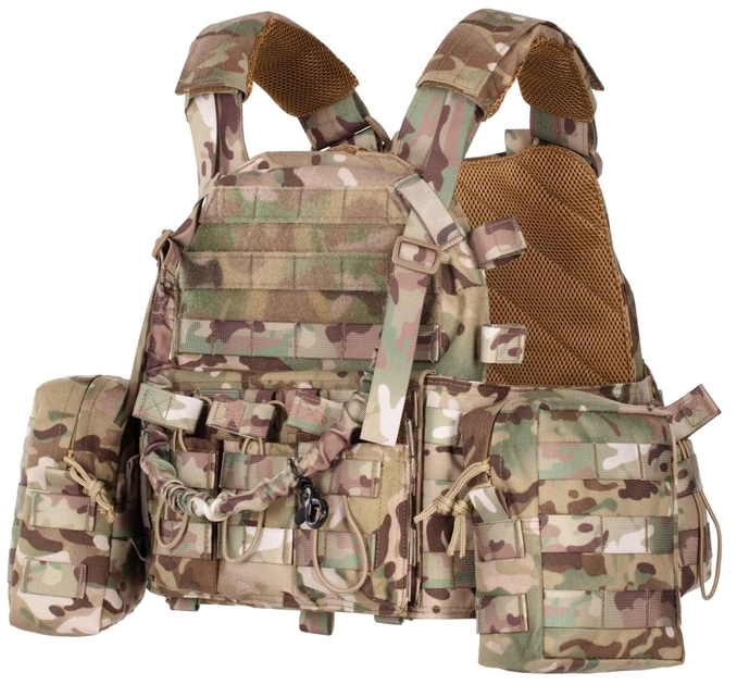 2E Tactical Плитоноска з додатковими сумками Тип1, Молле, камуфляж - зображення 1